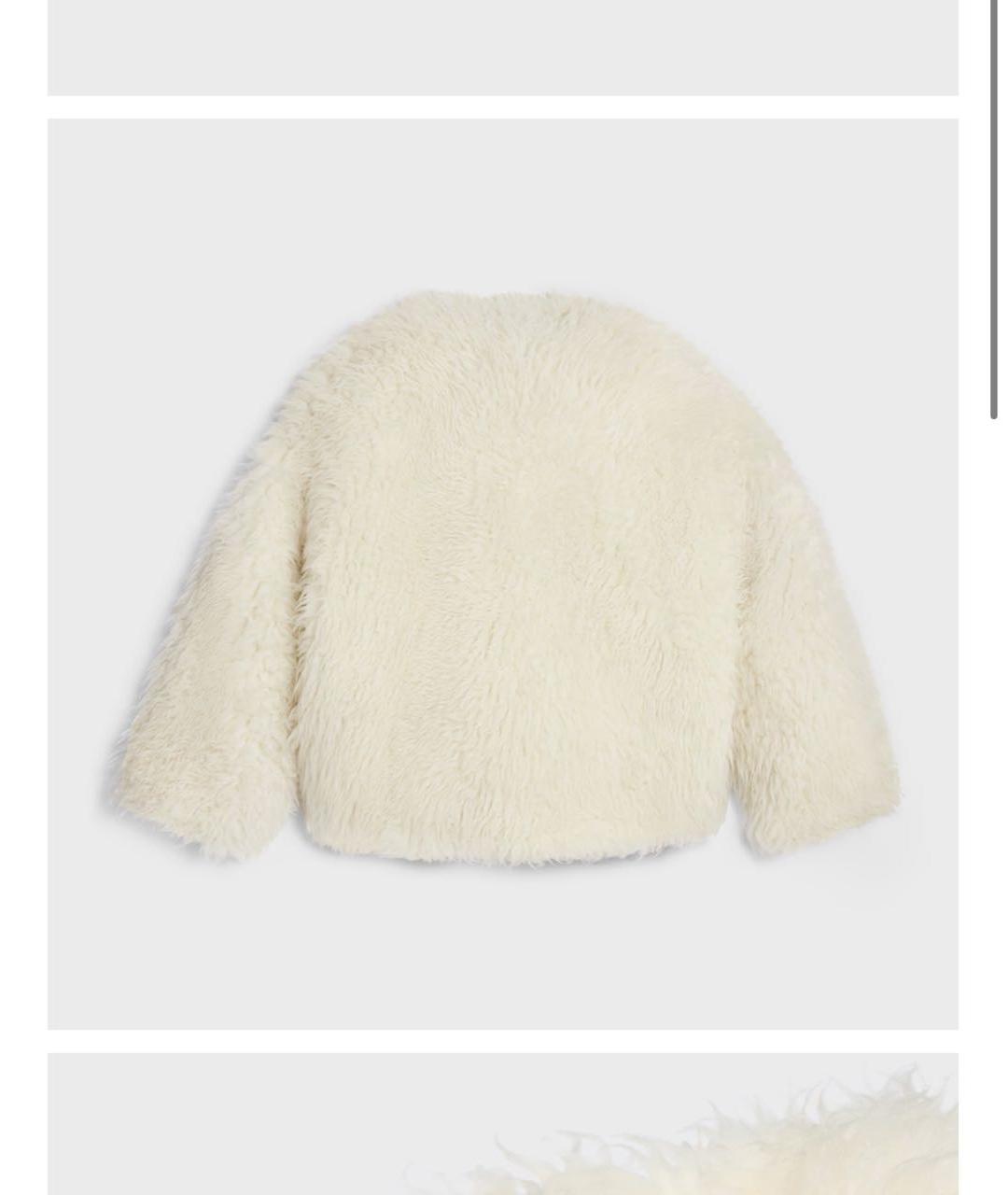 CELINE Белая шерстяная дубленка, фото 2