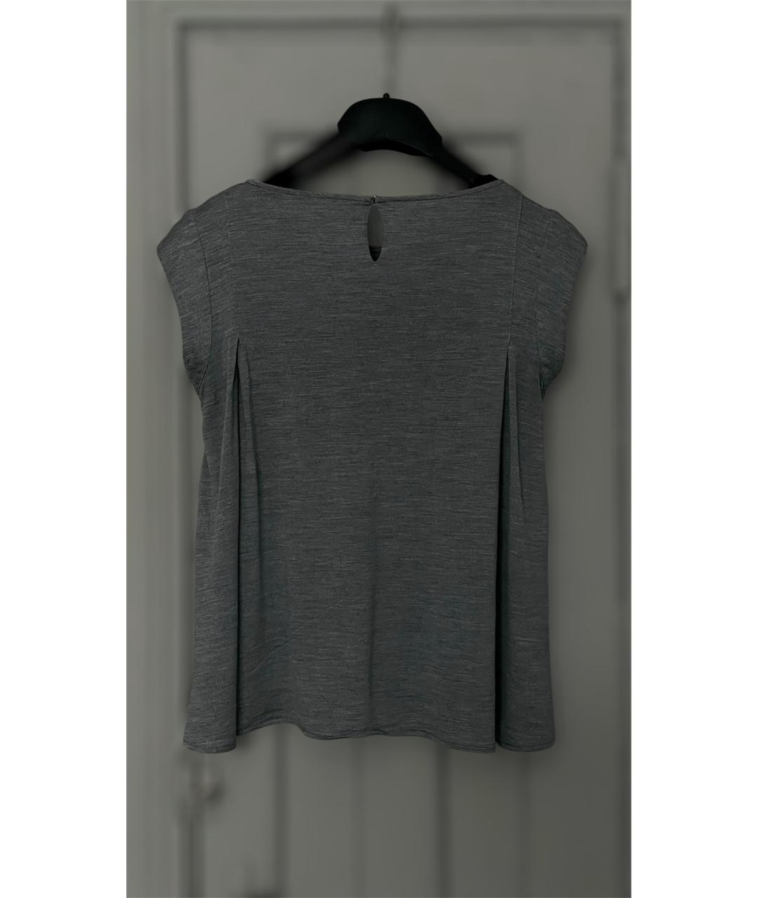 LORO PIANA Серая футболка, фото 2