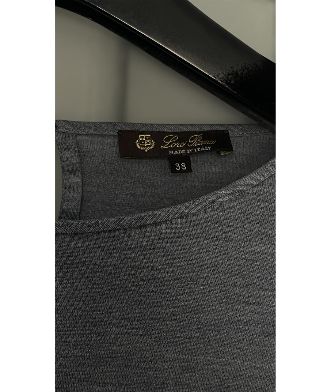 LORO PIANA Серая футболка, фото 3