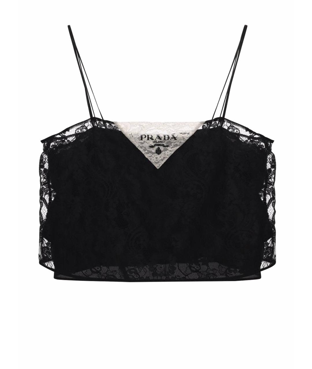 PRADA Черная хлопковая майка, фото 1