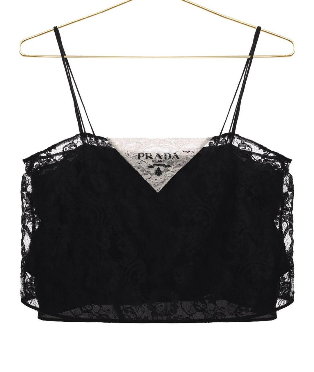 PRADA Черная хлопковая майка, фото 4