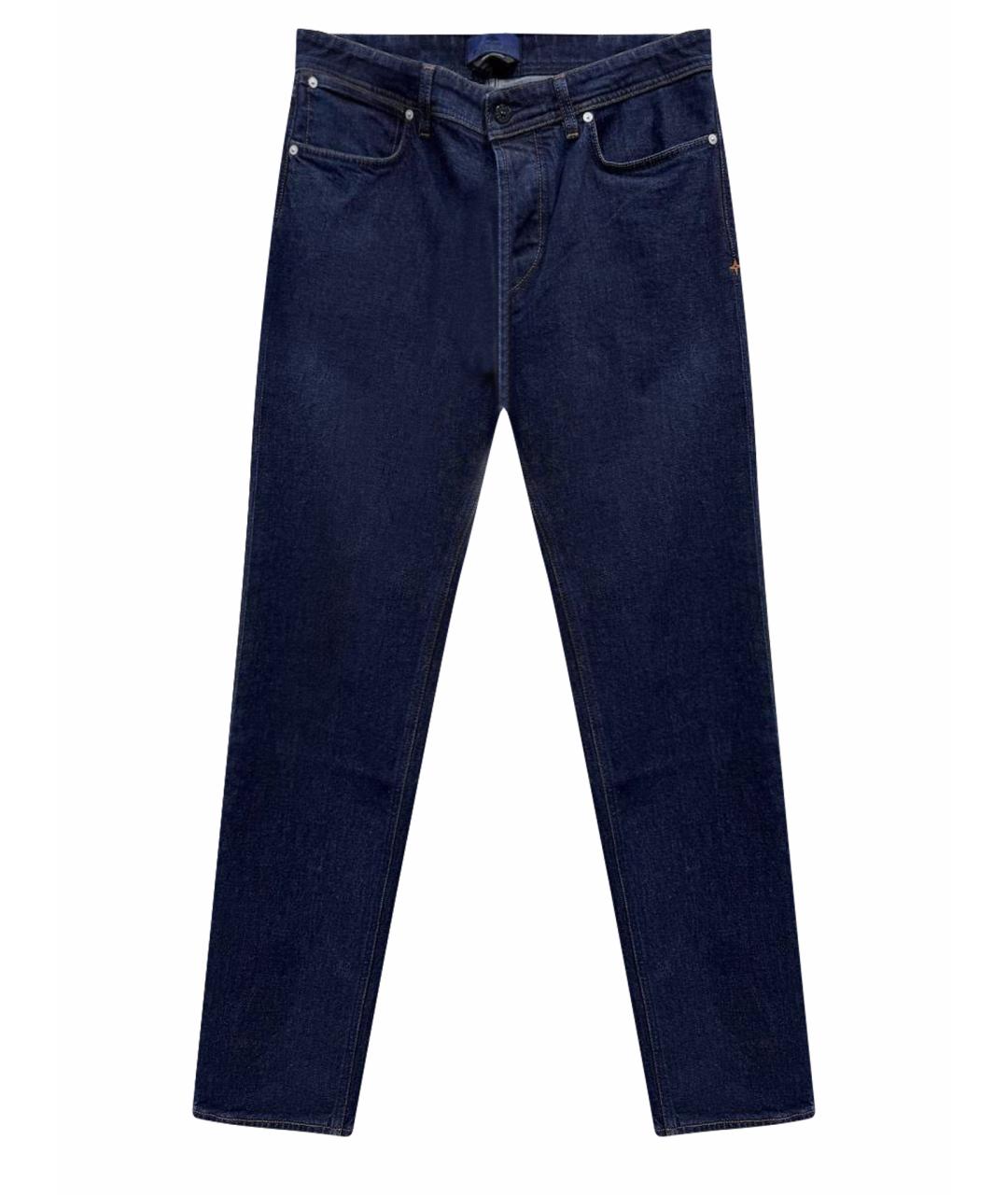 STONE ISLAND Темно-синие хлопковые джинсы скинни, фото 1