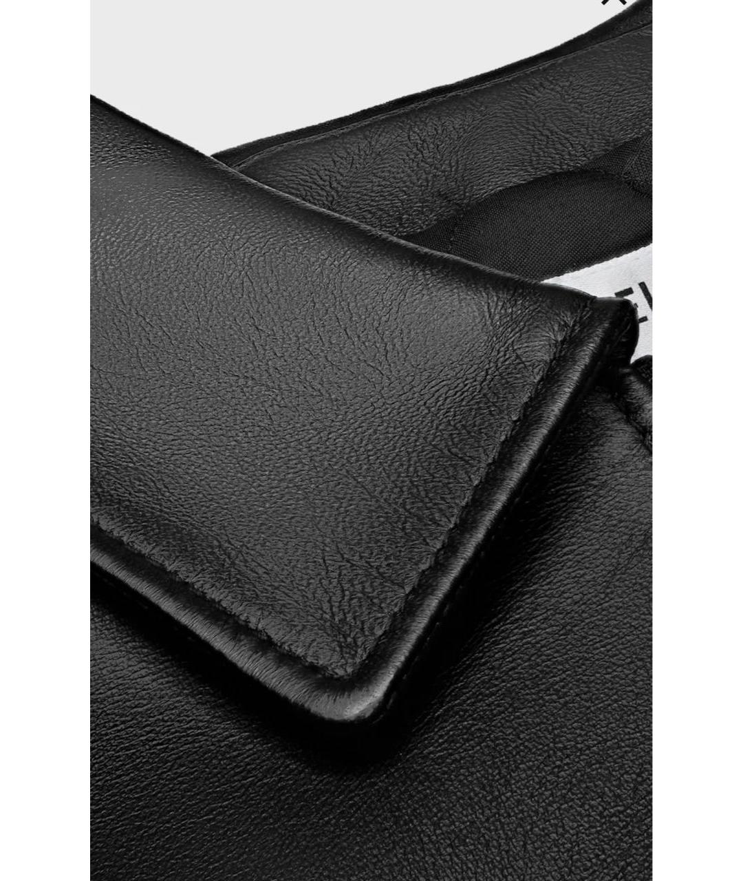 CELINE Черный кожаный тренч/плащ, фото 2