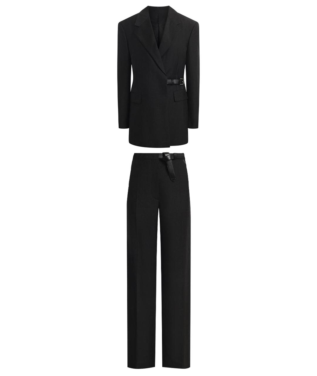 PRADA Черный шерстяной костюм с брюками, фото 1