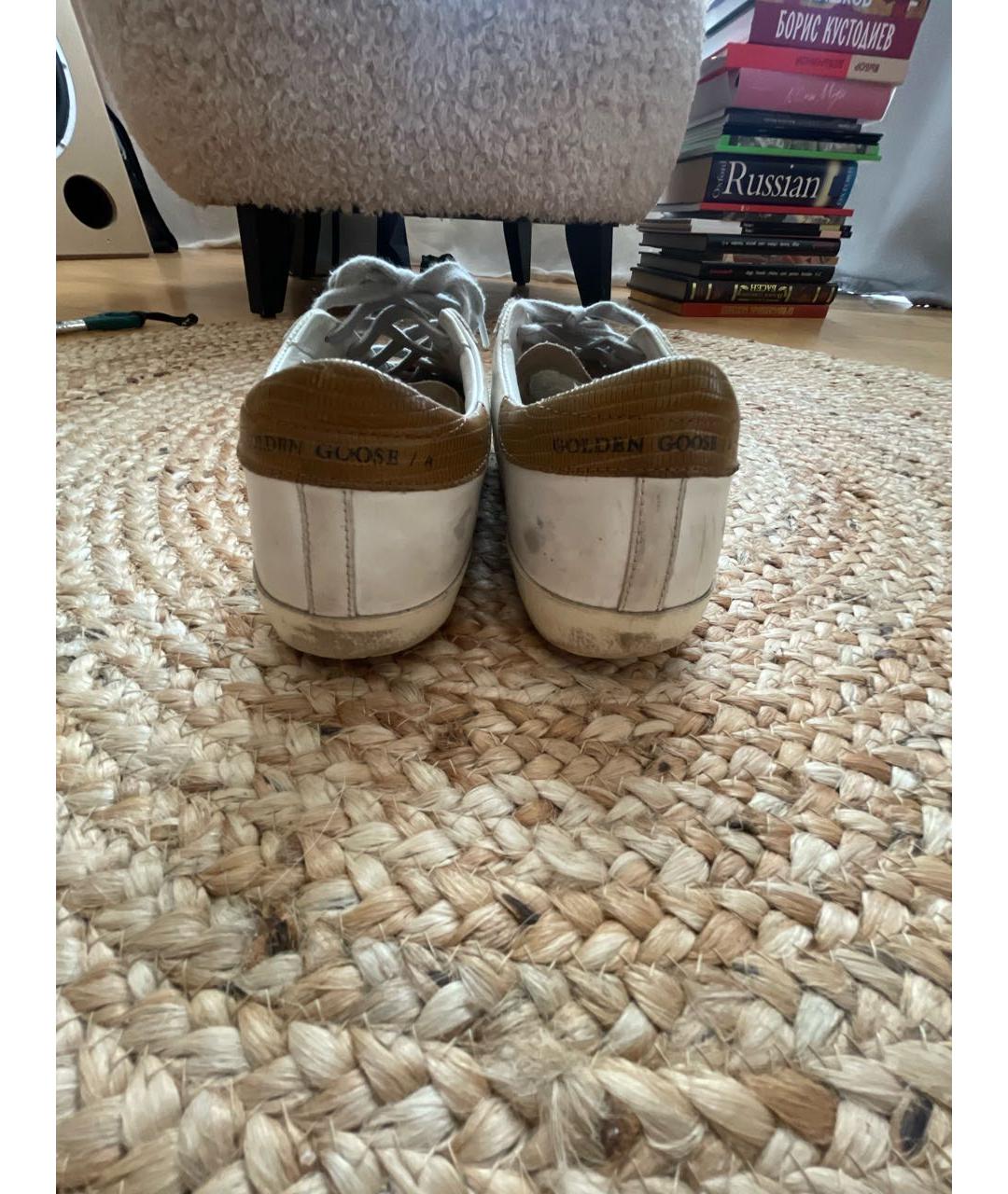 GOLDEN GOOSE DELUXE BRAND Белые кожаные кроссовки, фото 5