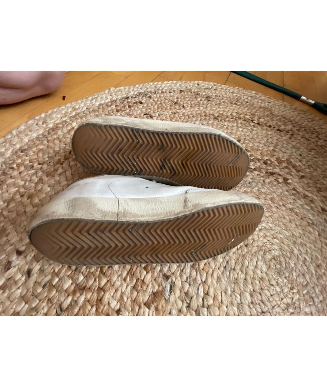 GOLDEN GOOSE DELUXE BRAND Белые кожаные кроссовки, фото 7