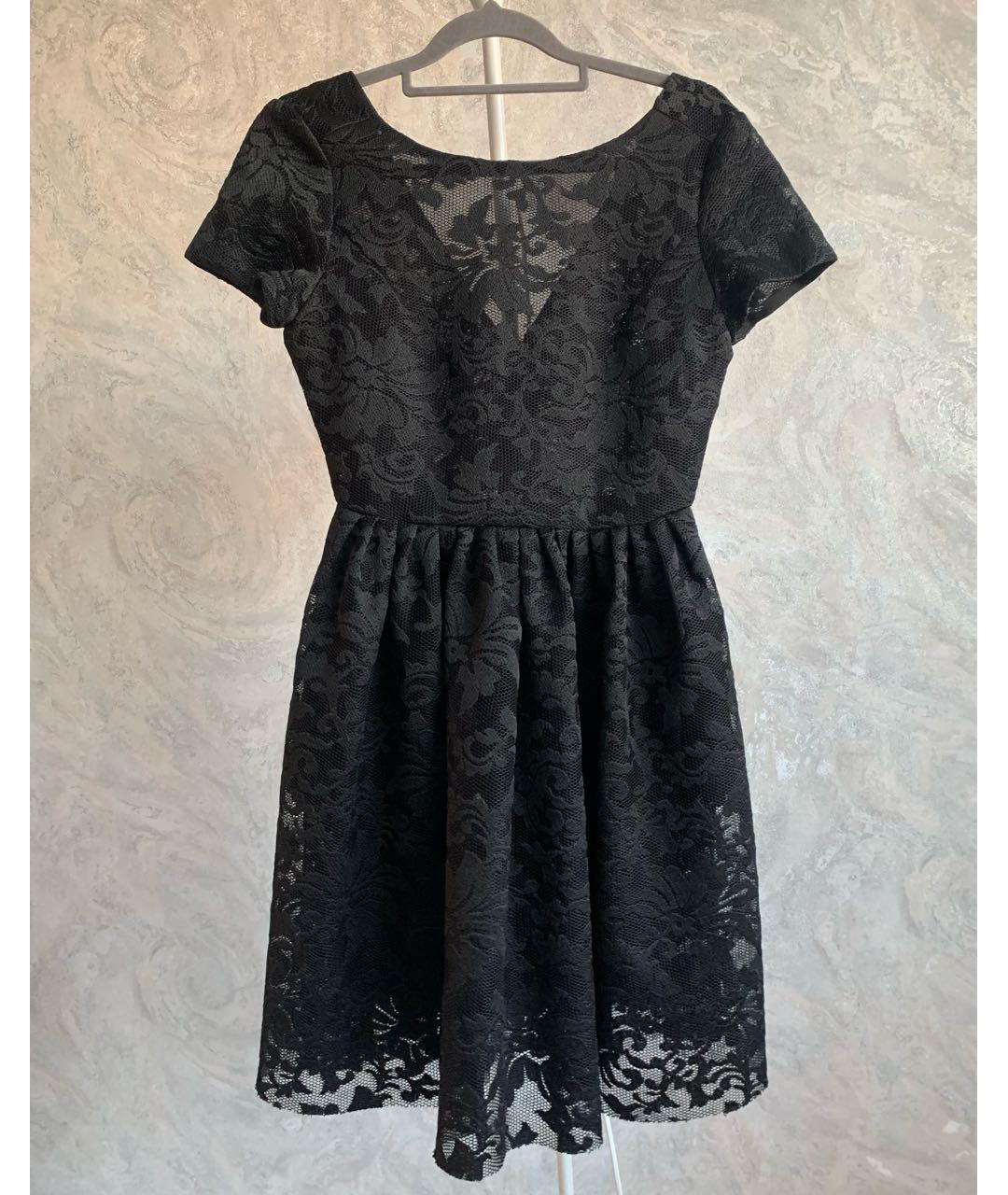 MAJE Черное полиэстеровое коктейльное платье, фото 9