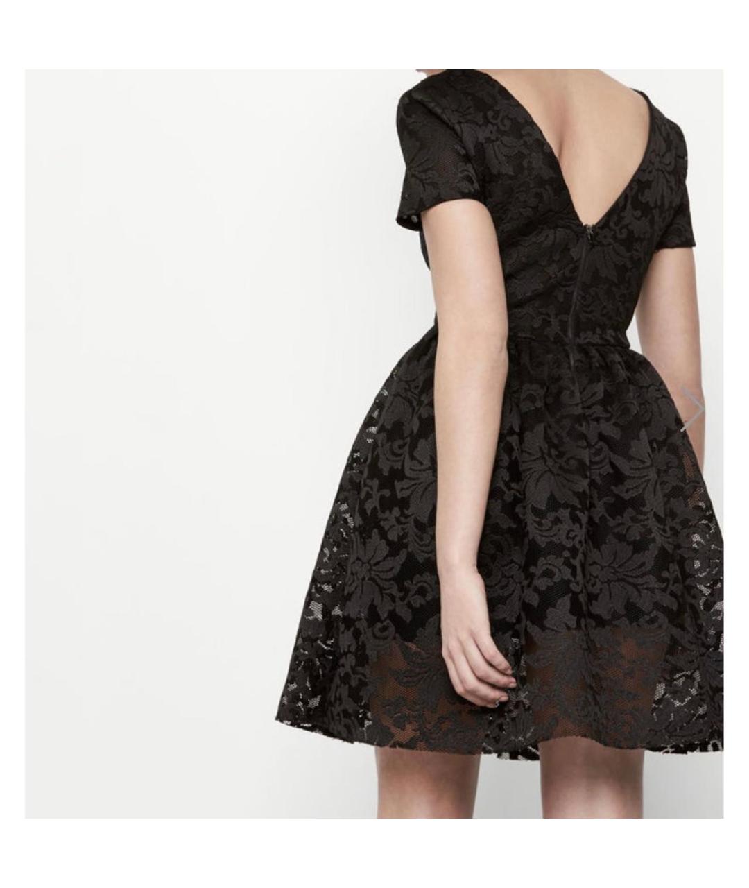 MAJE Черное полиэстеровое коктейльное платье, фото 7