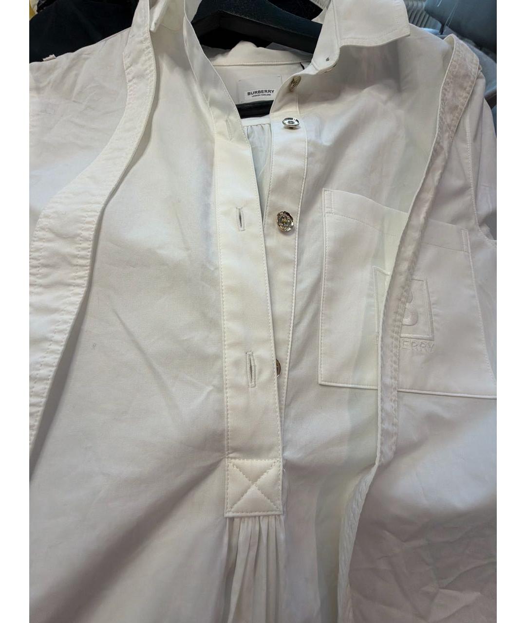 BURBERRY Белое хлопковое платье, фото 4
