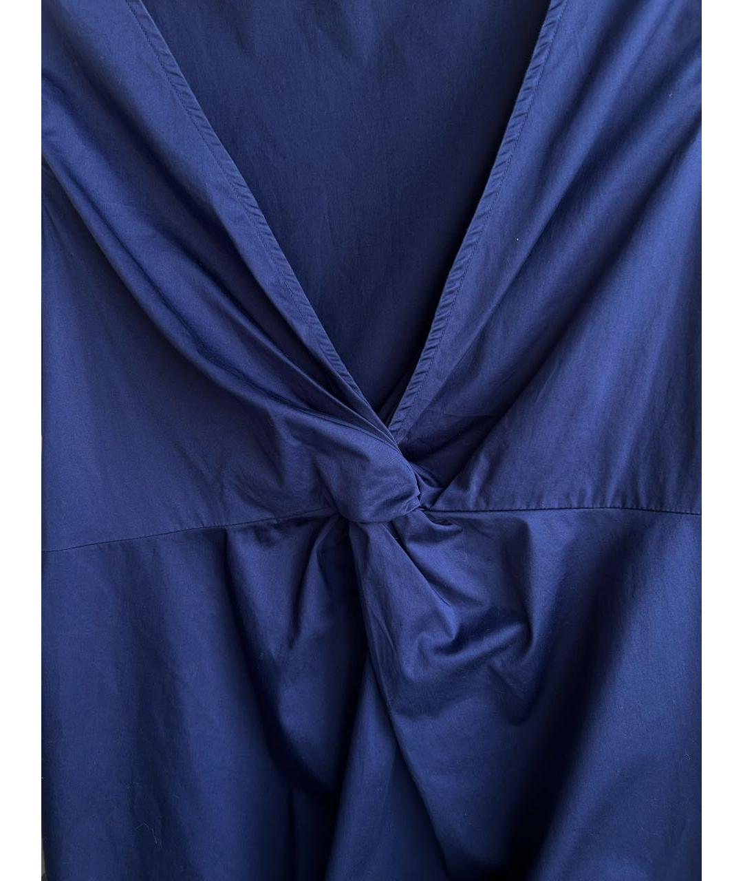LOVE MOSCHINO Темно-синее хлопко-эластановое повседневное платье, фото 4