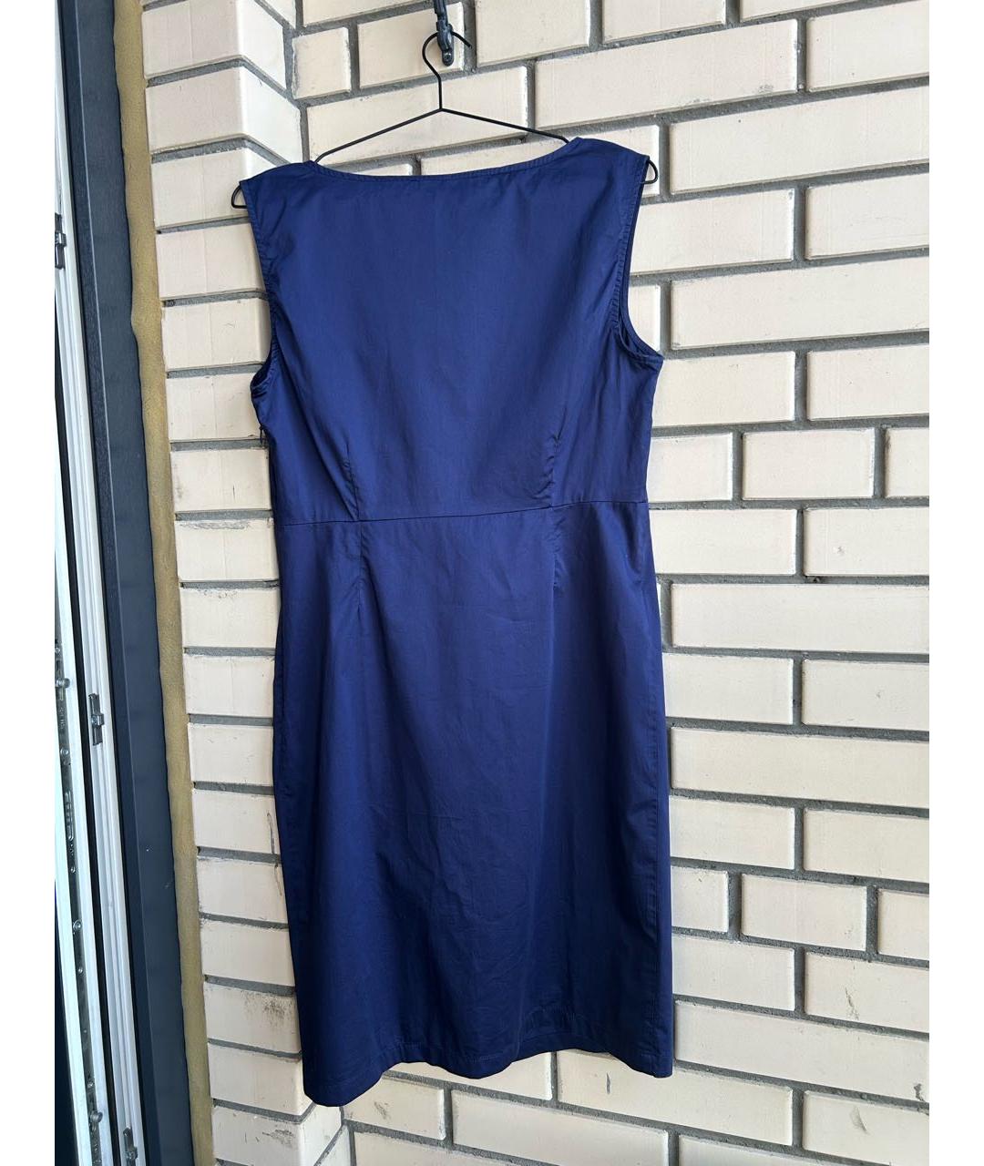 LOVE MOSCHINO Темно-синее хлопко-эластановое повседневное платье, фото 2