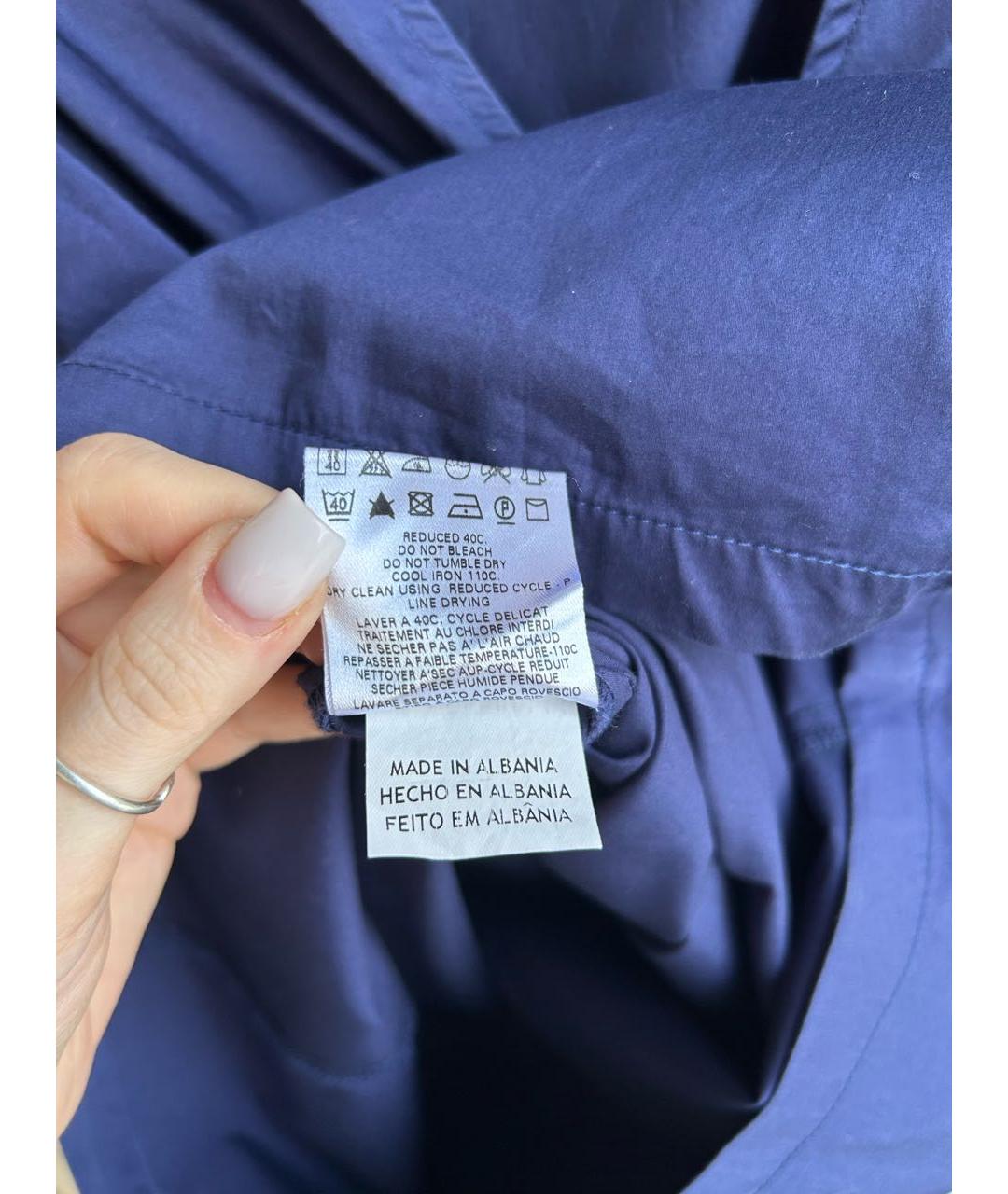 LOVE MOSCHINO Темно-синее хлопко-эластановое повседневное платье, фото 6