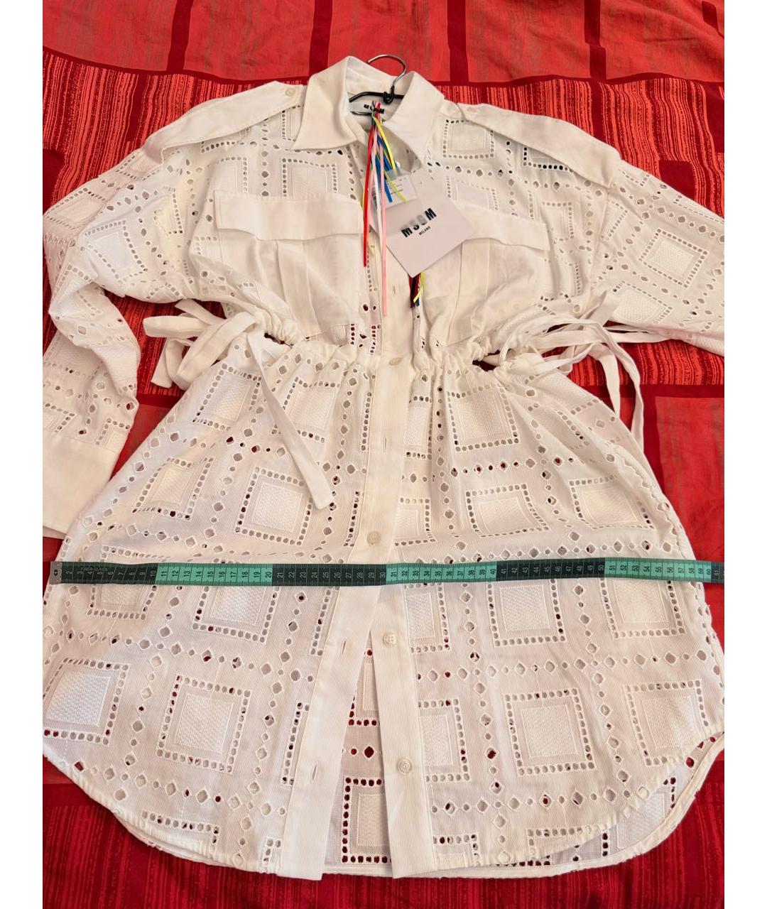 MSGM Белое хлопковое платье, фото 8