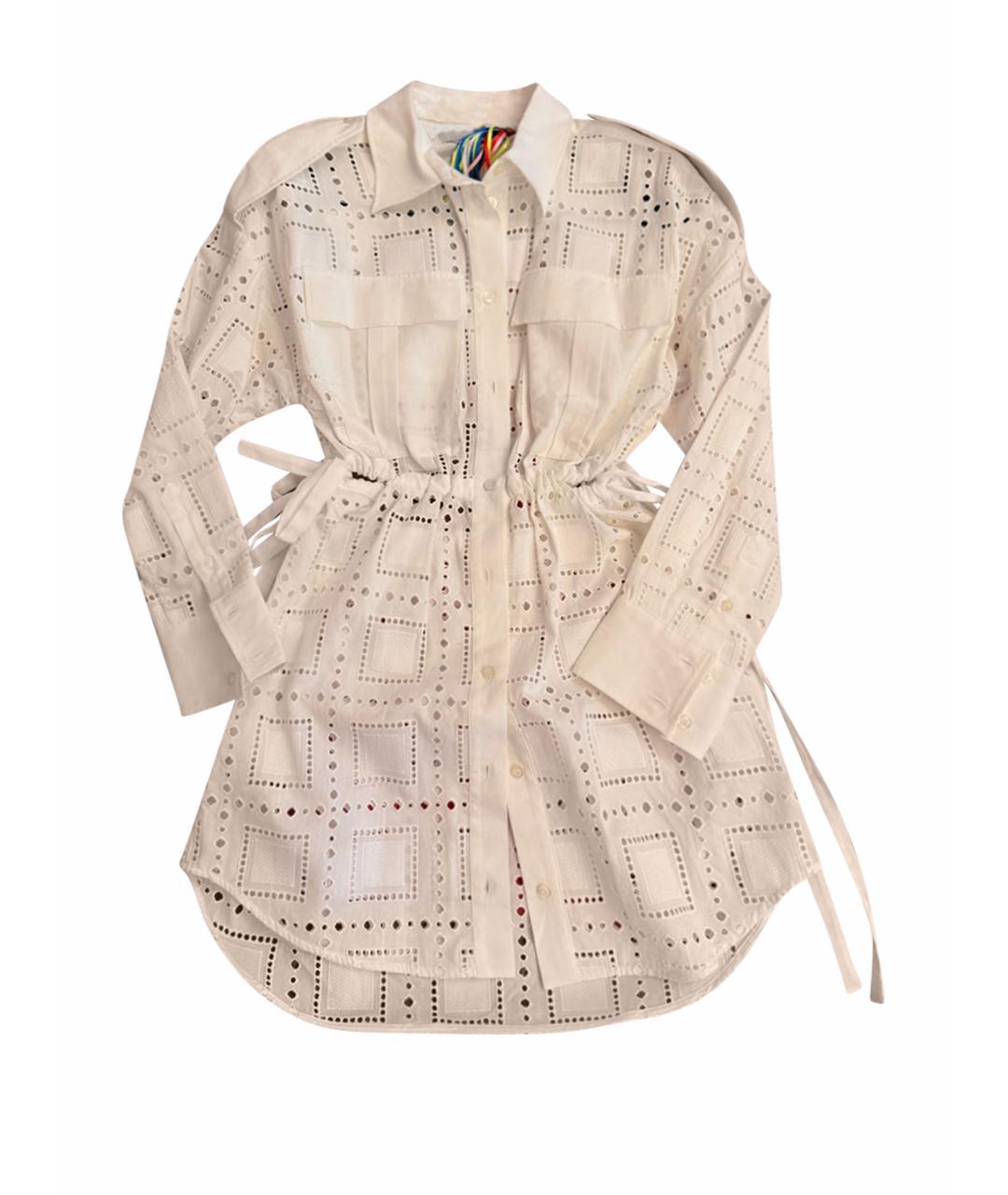 MSGM Белое хлопковое платье, фото 1