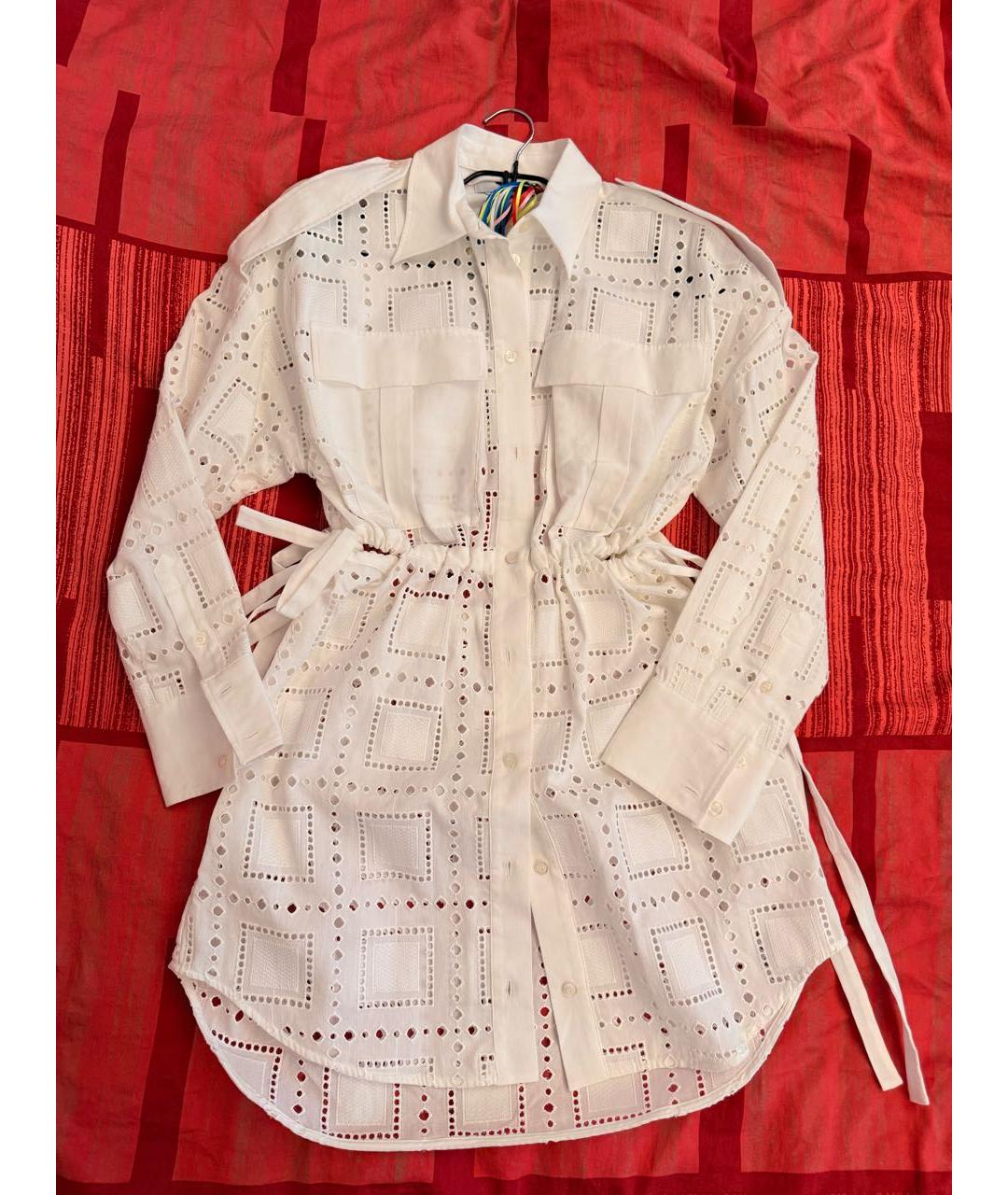 MSGM Белое хлопковое платье, фото 9