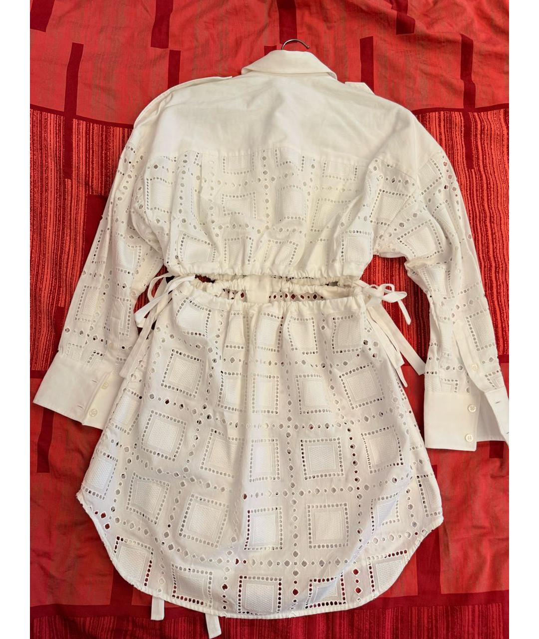 MSGM Белое хлопковое платье, фото 2