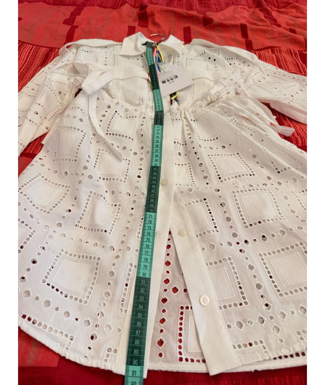 MSGM Белое хлопковое платье, фото 6