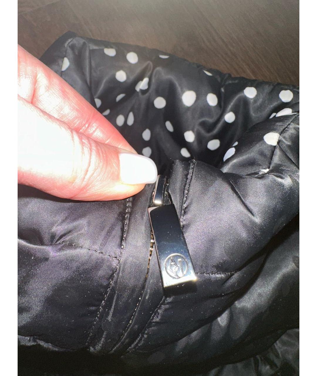 ARMANI JEANS Черный полиэстеровый пуховик, фото 4