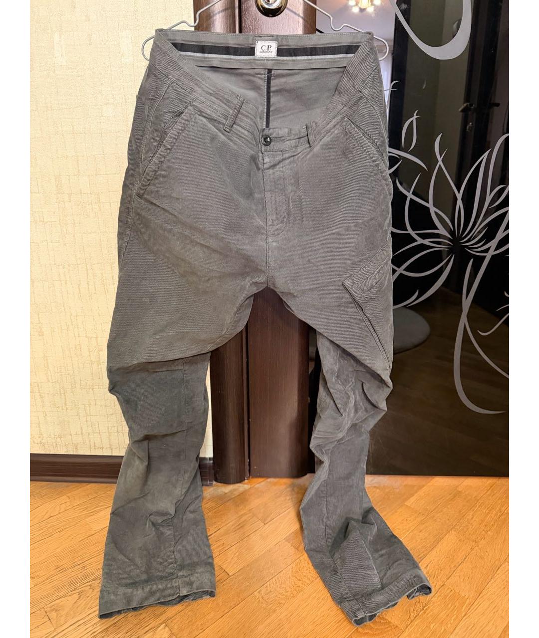 CP COMPANY Антрацитовые хлопко-эластановые повседневные брюки, фото 5