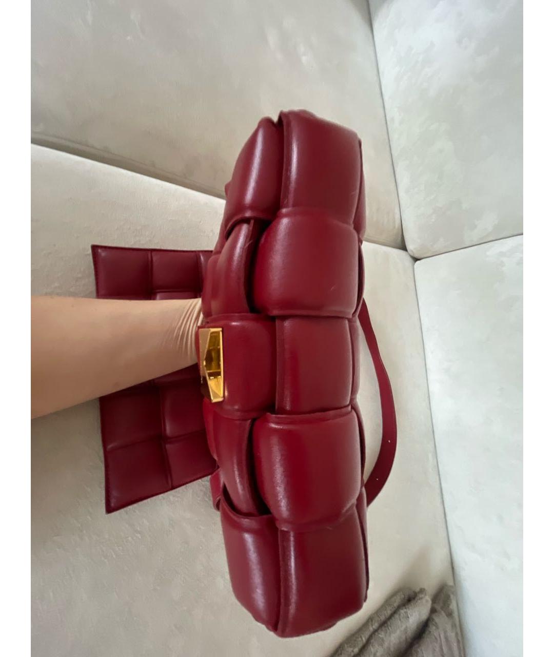 BOTTEGA VENETA Красная кожаная сумка через плечо, фото 7