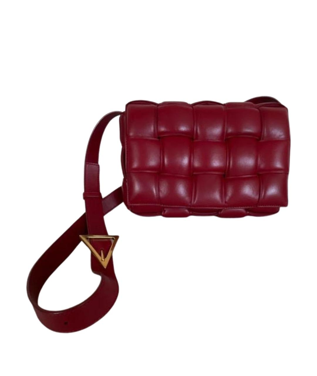 BOTTEGA VENETA Красная кожаная сумка через плечо, фото 1