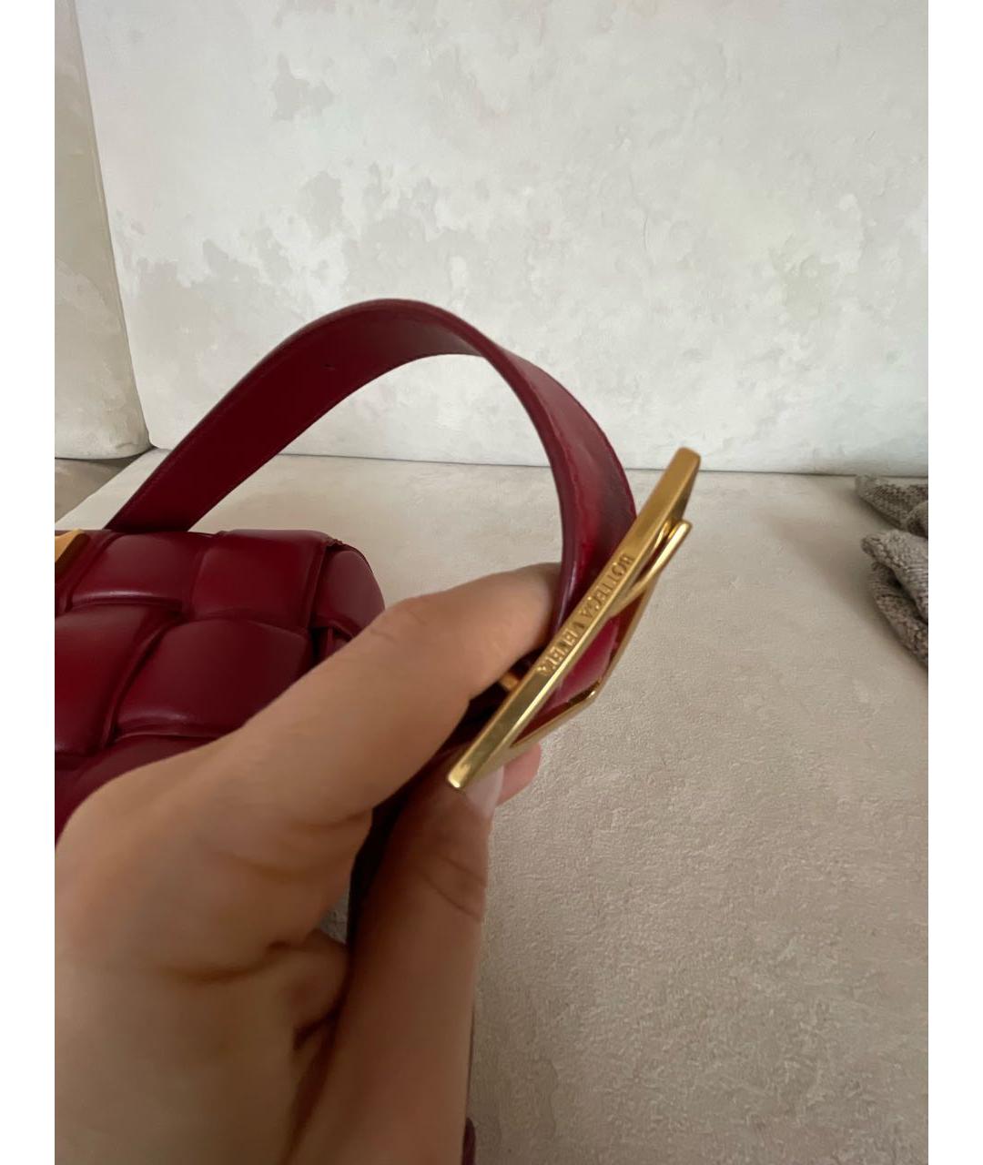 BOTTEGA VENETA Красная кожаная сумка через плечо, фото 6