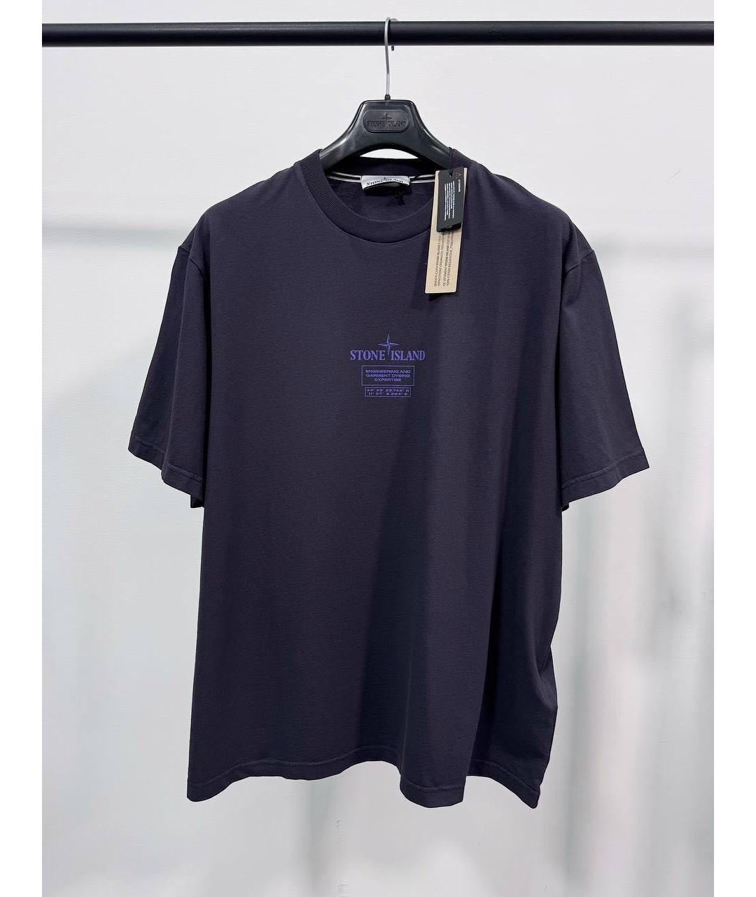 STONE ISLAND Фиолетовая хлопковая футболка, фото 2