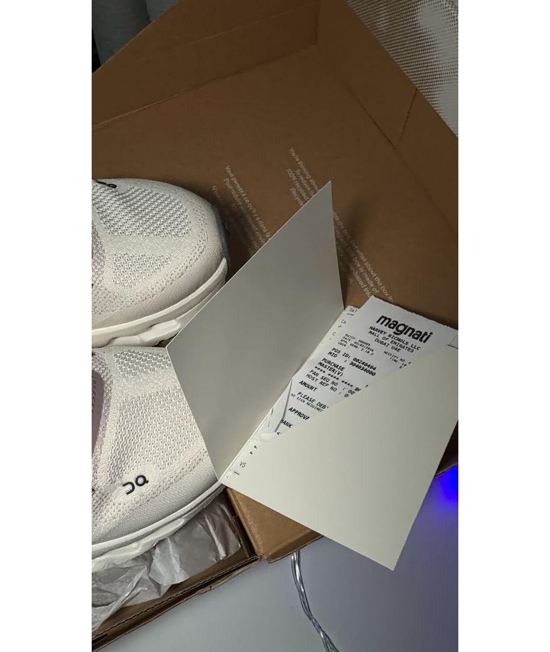 ON Белые текстильные кроссовки, фото 5