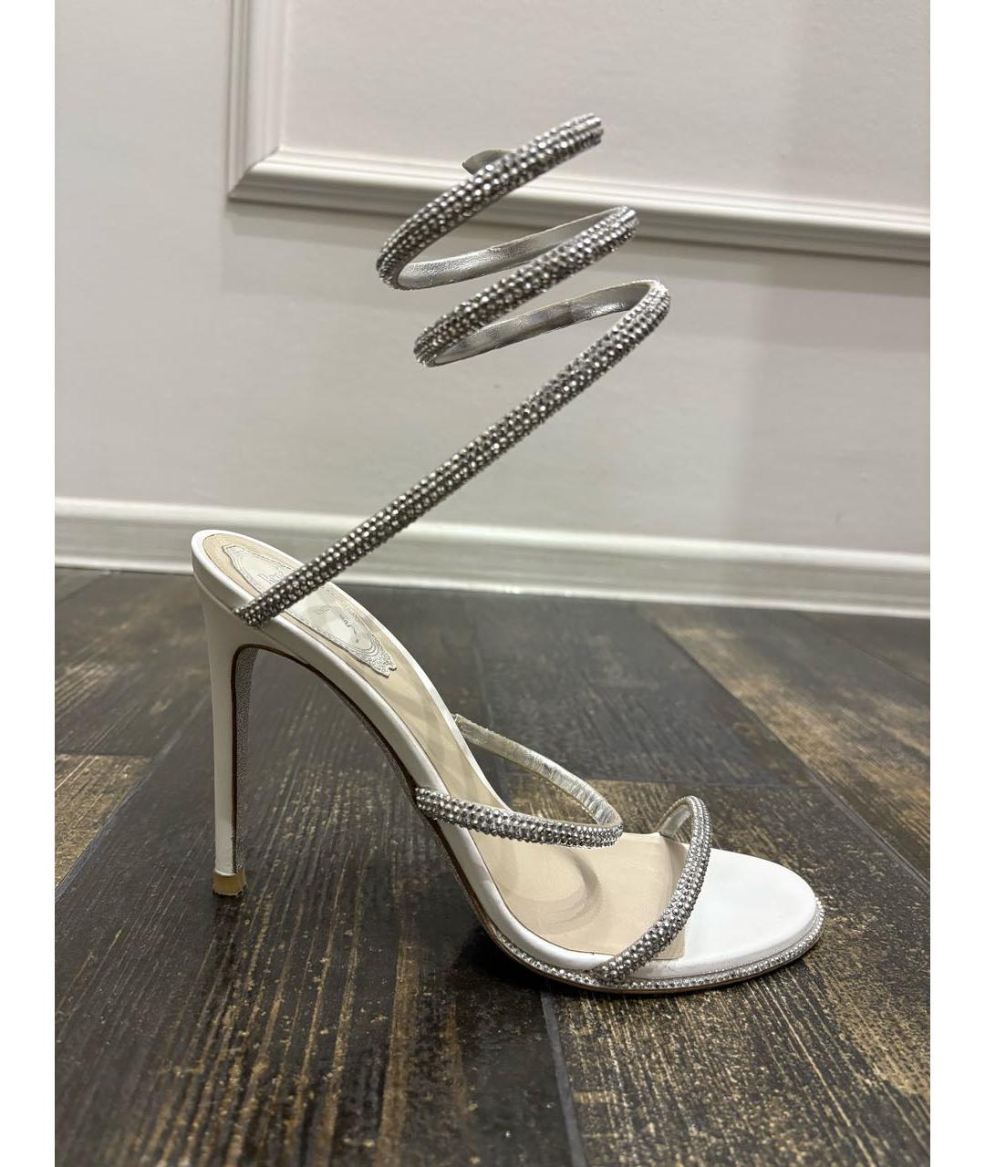 RENE CAOVILLA Белые босоножки, фото 5