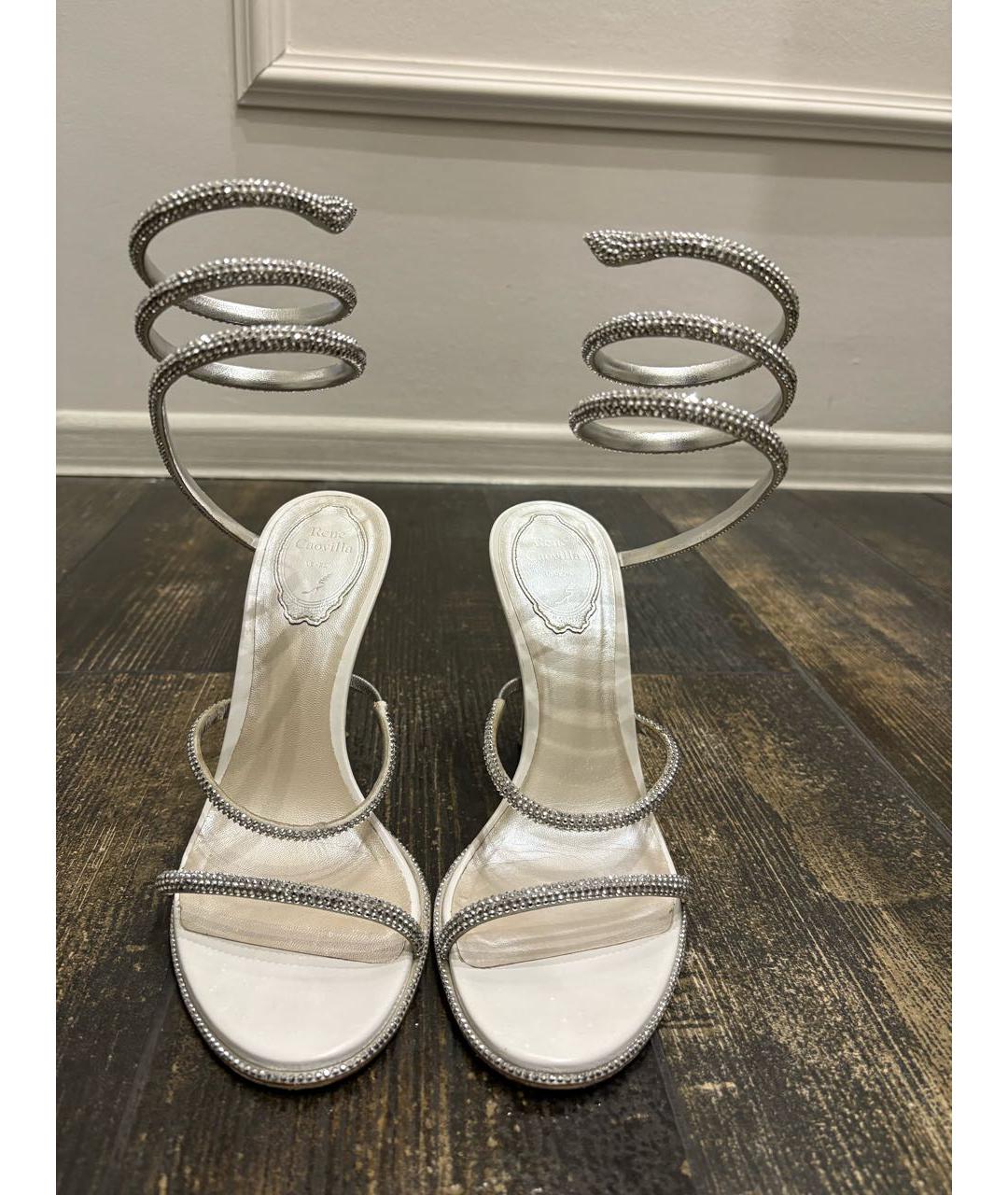 RENE CAOVILLA Белые босоножки, фото 2