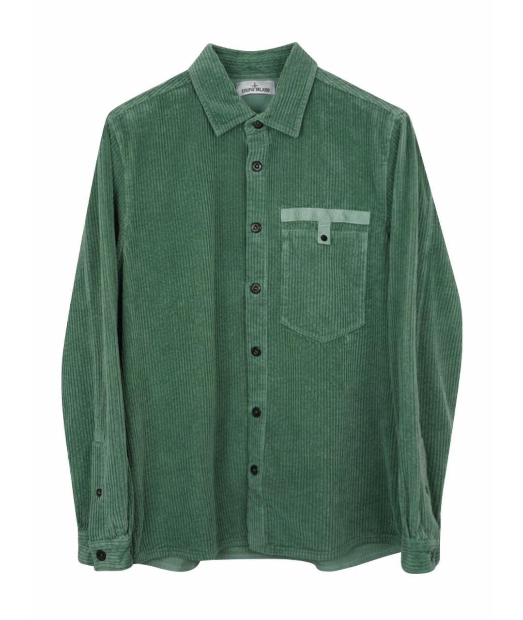 STONE ISLAND Зеленая хлопковая кэжуал рубашка, фото 1