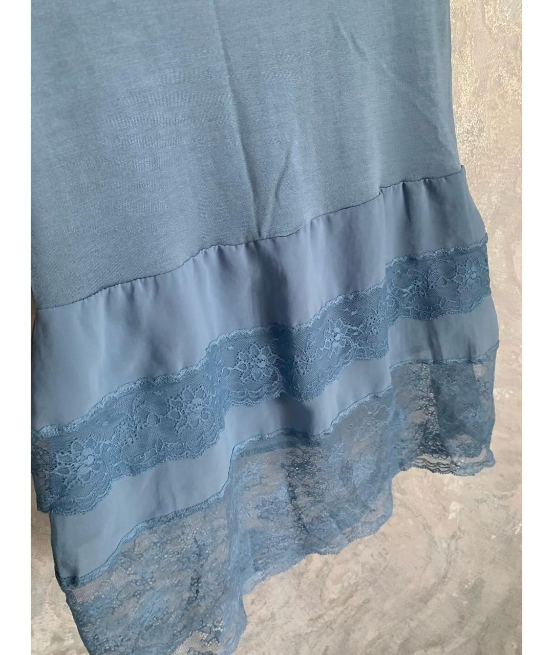 LIU JO Голубая вискозная блузы, фото 5