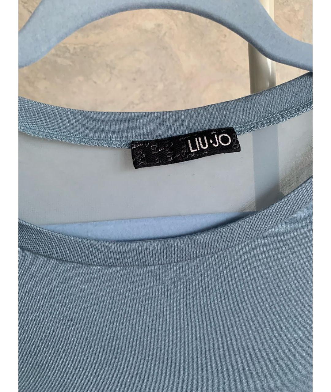 LIU JO Голубая вискозная блузы, фото 4