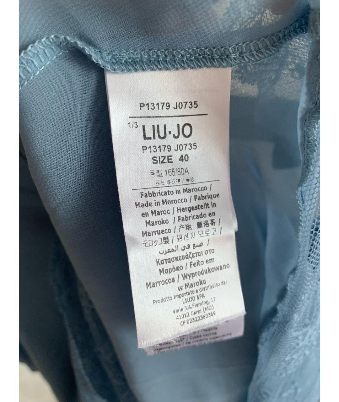 LIU JO Голубая вискозная блузы, фото 7