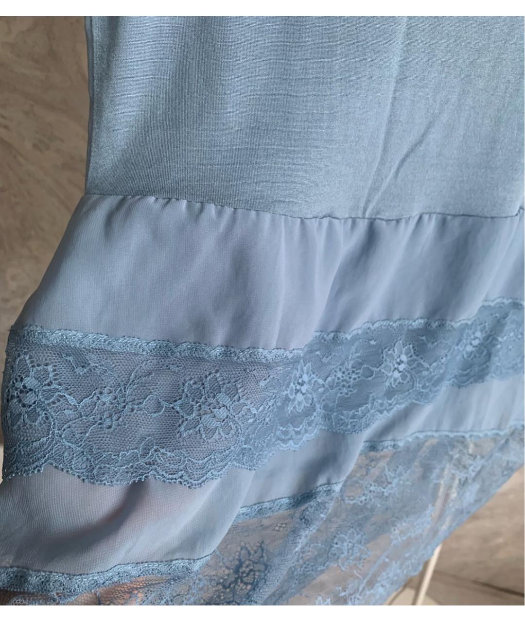 LIU JO Голубая вискозная блузы, фото 8