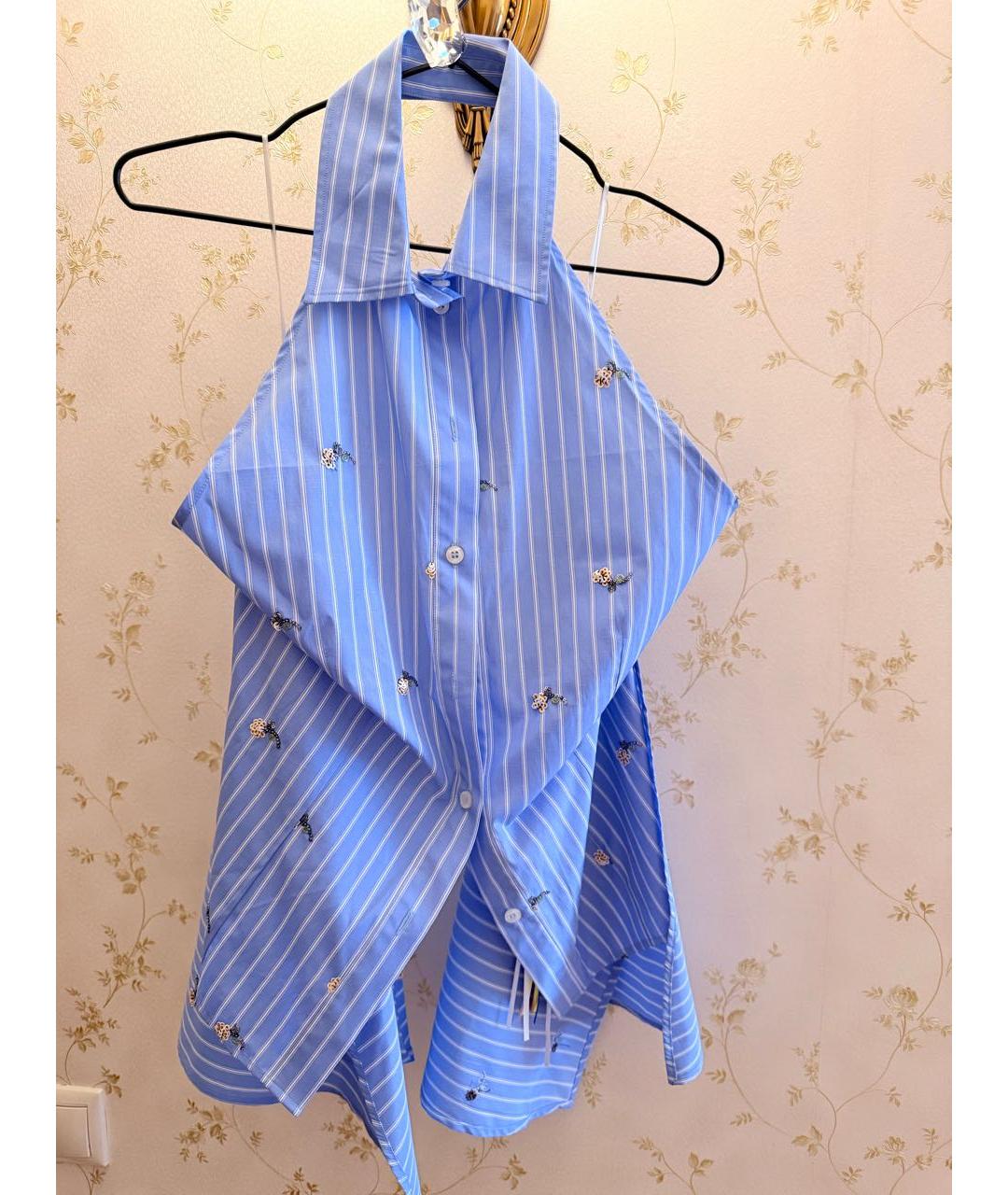 MSGM Голубая хлопковая блузы, фото 2