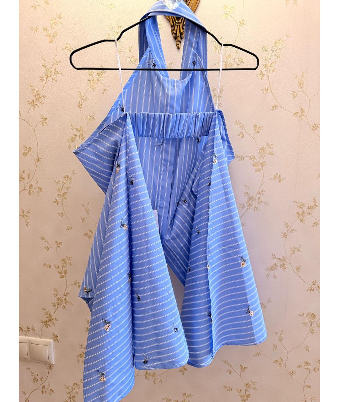 MSGM Голубая хлопковая блузы, фото 3