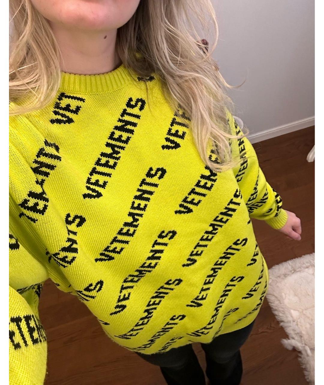 VETEMENTS Зеленый шерстяной джемпер / свитер, фото 5