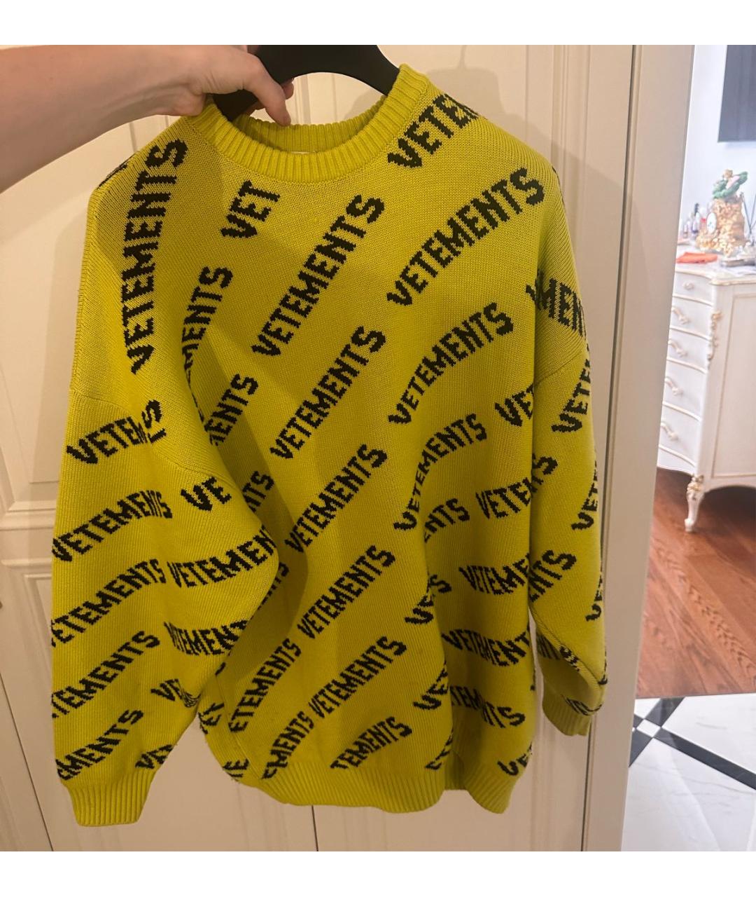 VETEMENTS Зеленый шерстяной джемпер / свитер, фото 6