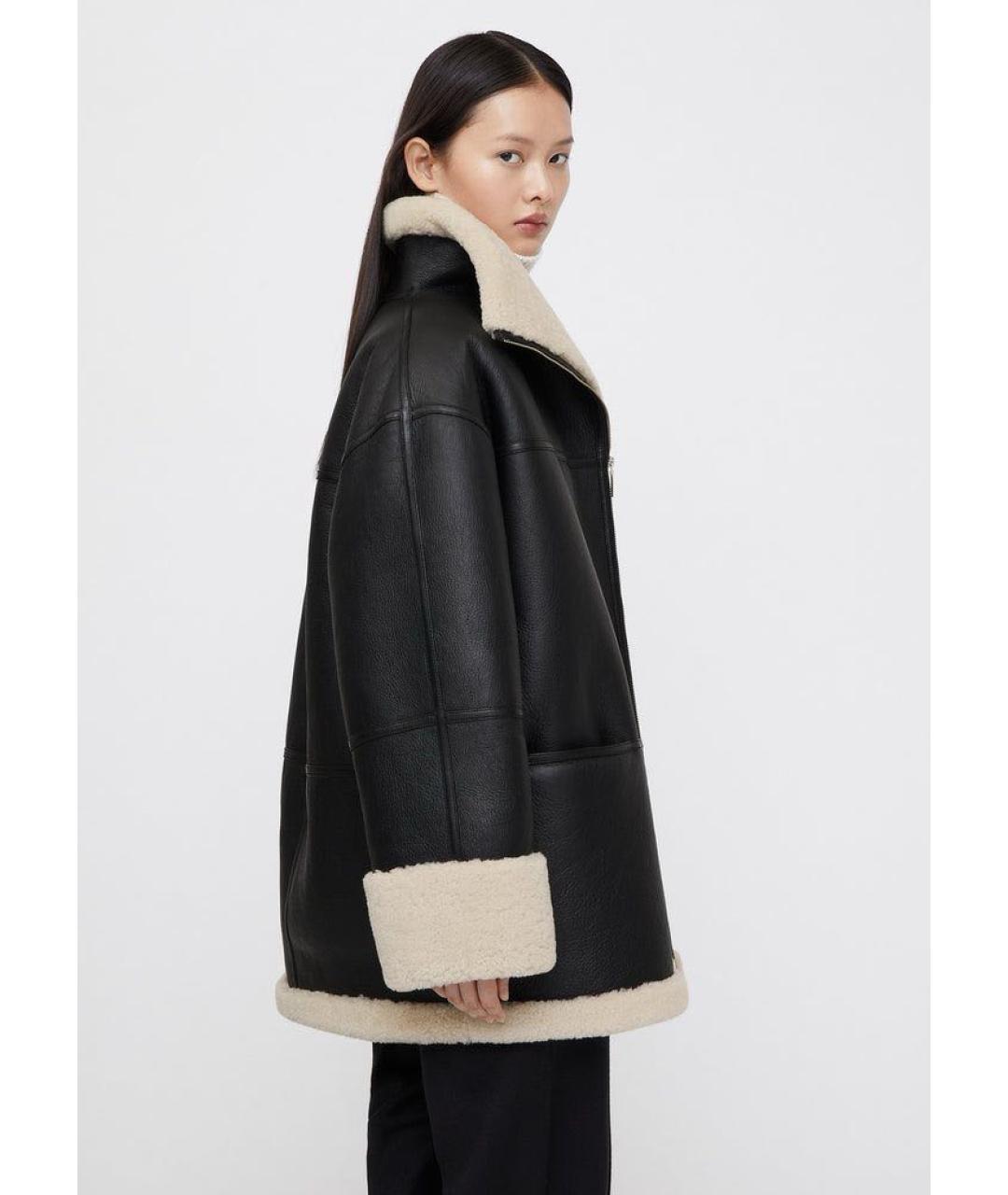 TOTEME Черная кожаная дубленка, фото 5