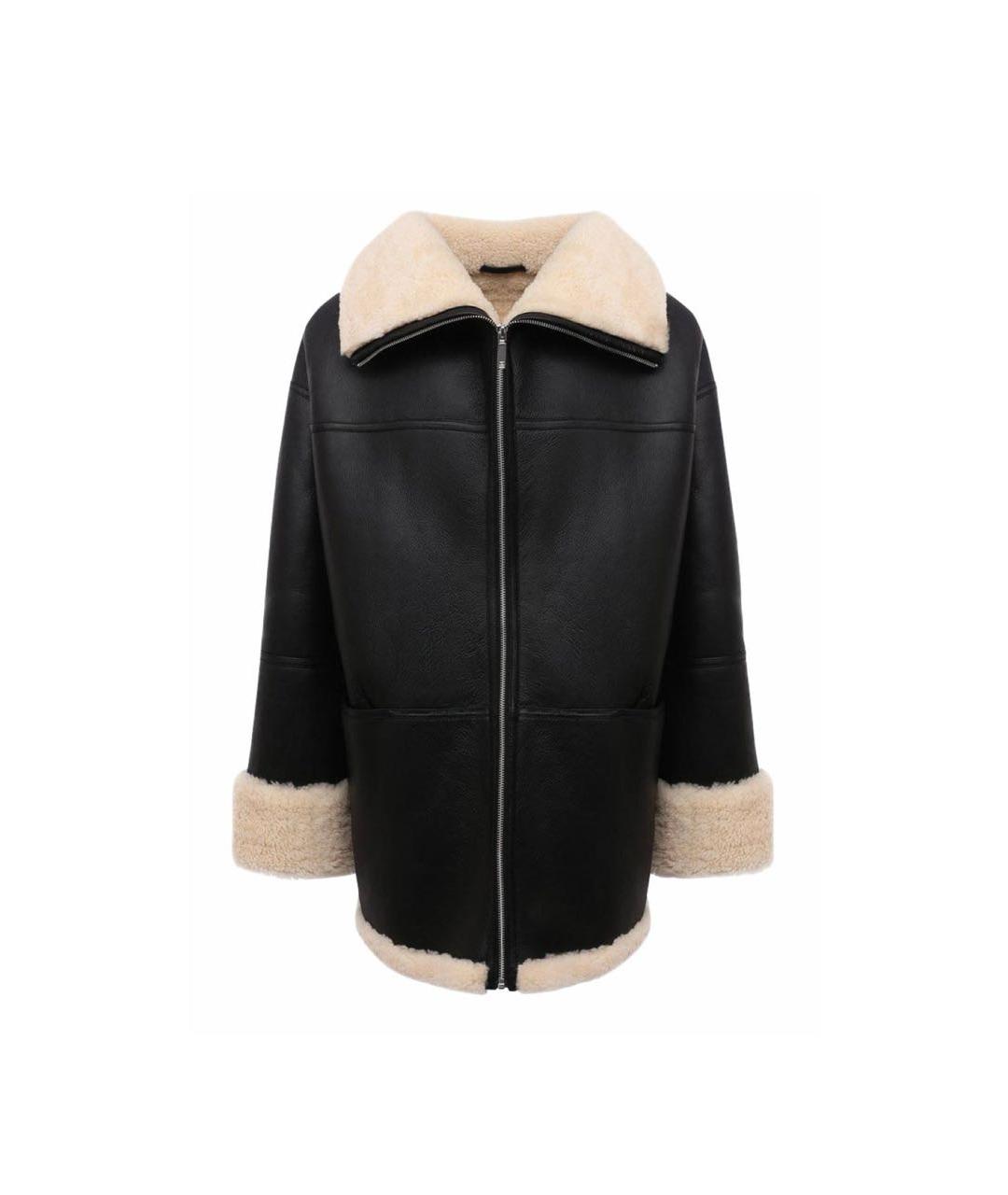 TOTEME Черная кожаная дубленка, фото 4