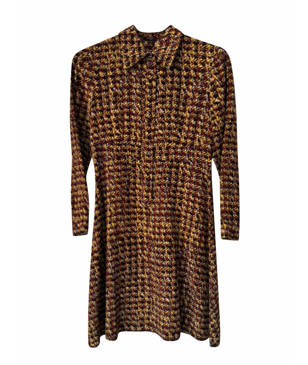 LOUIS VUITTON Коричневое шелковое повседневное платье, фото 1