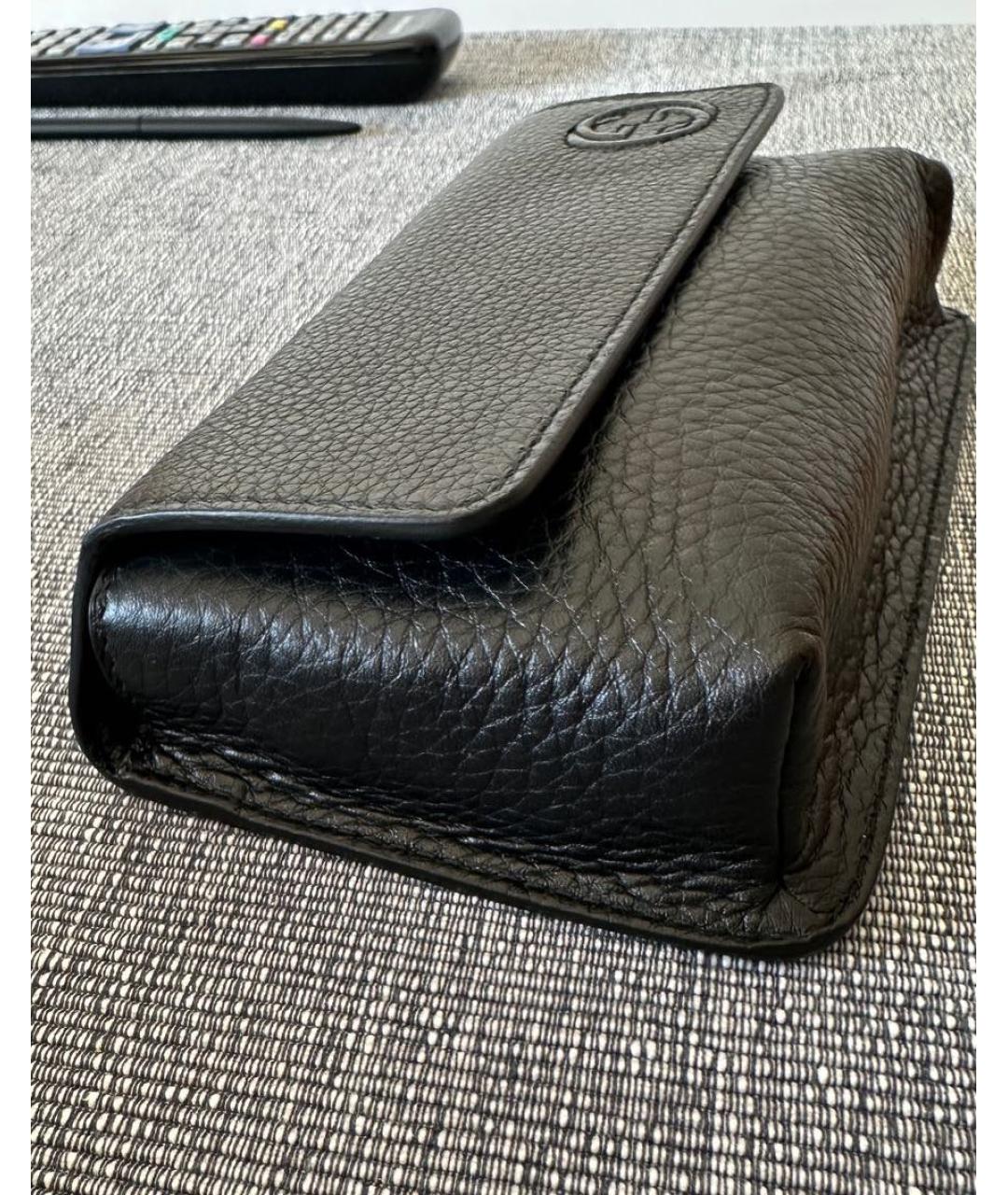 GUCCI Черная кожаная поясная сумка, фото 3