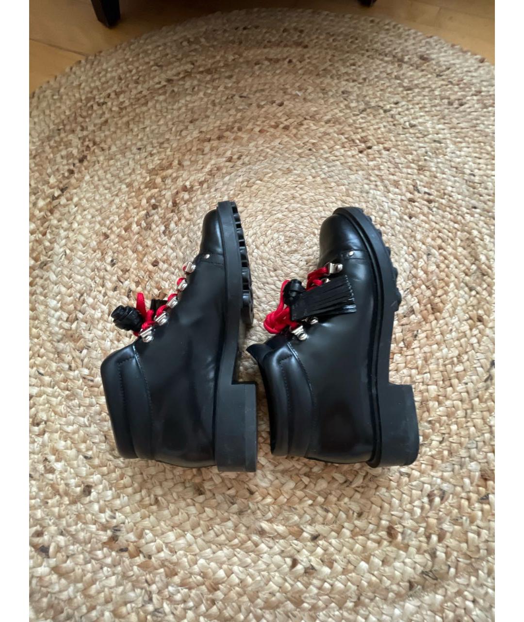 TOD'S Черные кожаные ботинки, фото 6