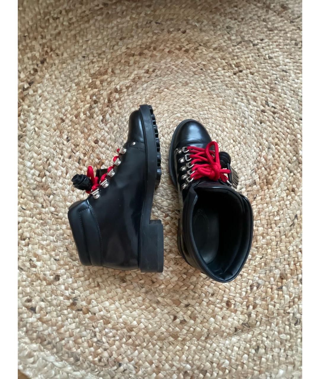 TOD'S Черные кожаные ботинки, фото 9