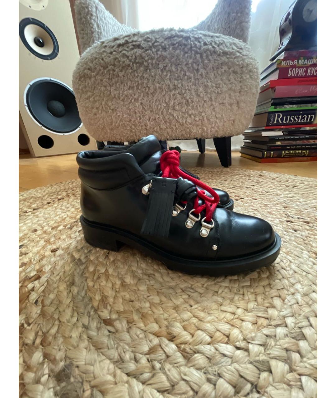 TOD'S Черные кожаные ботинки, фото 2