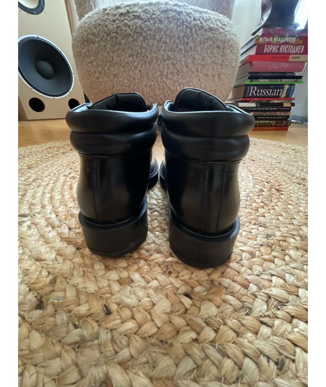 TOD'S Черные кожаные ботинки, фото 5