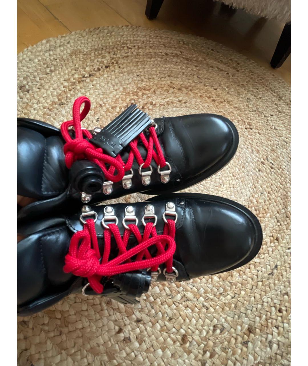 TOD'S Черные кожаные ботинки, фото 8