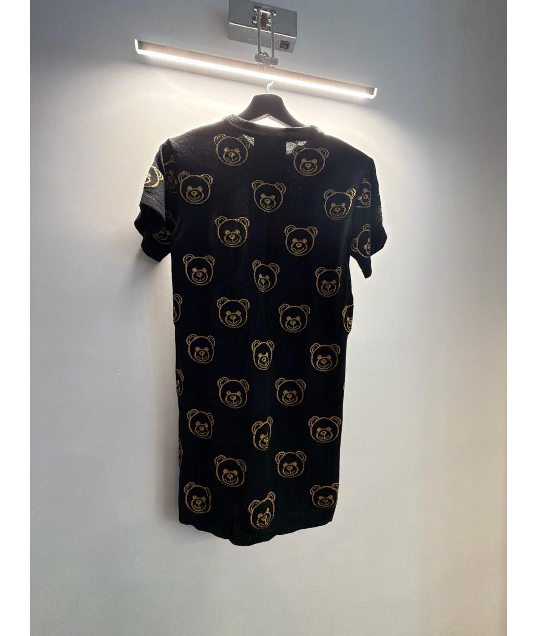 MOSCHINO Черное хлопковое повседневное платье, фото 2