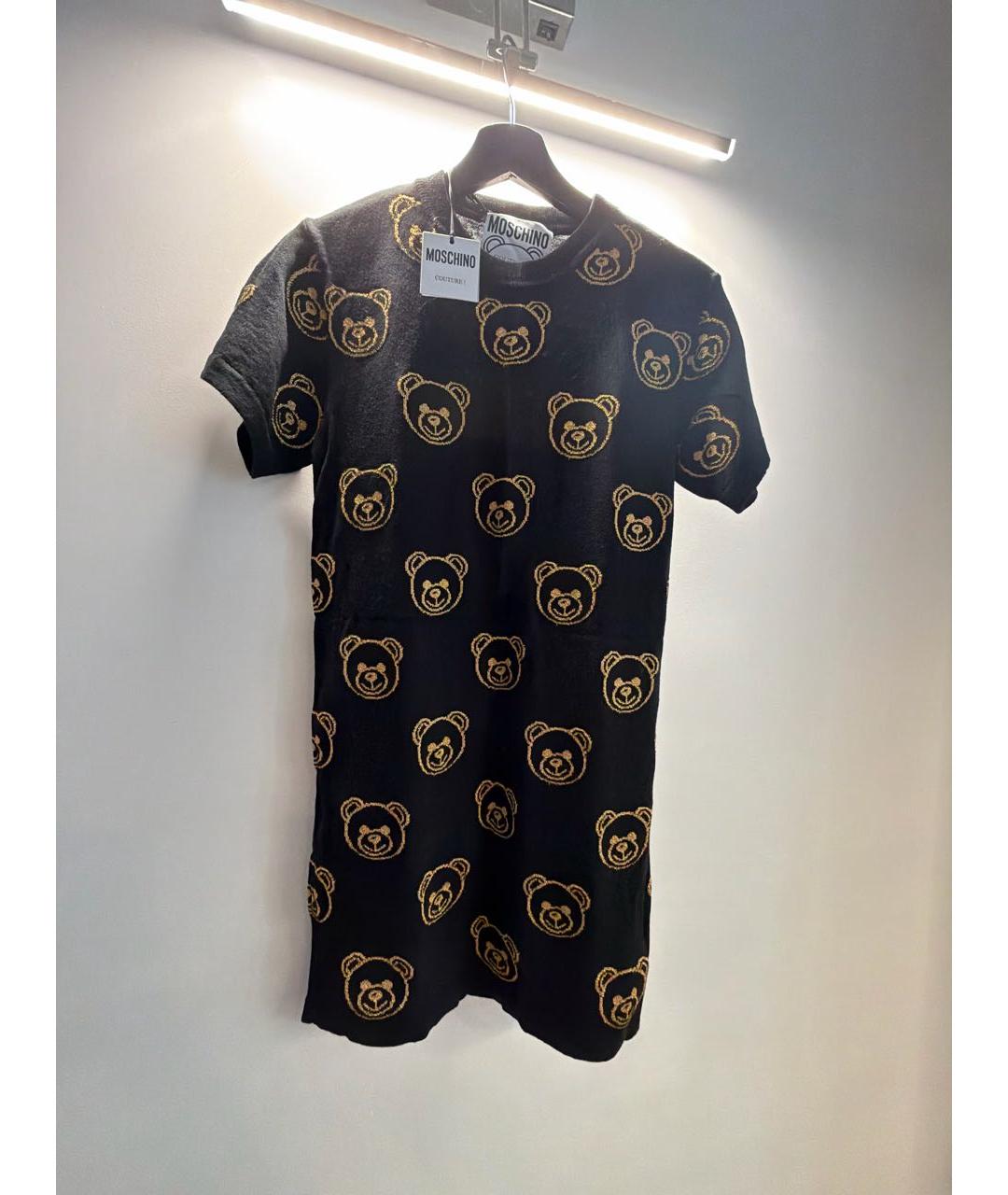 MOSCHINO Черное хлопковое повседневное платье, фото 3